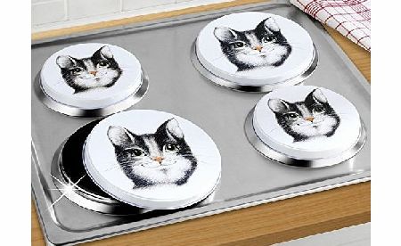 Kingstown Cooker Hob Cover Plates 4 Cat Design Electric Hob Covers Spoon Rest