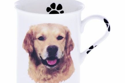 Kirsty Jayne China Bone China GOLDEN RETRIEVER 10 Fl Oz Dog Beaker, Mug, Cup (R)