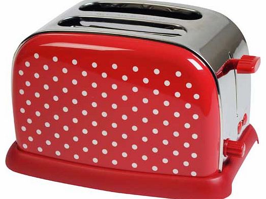 Kalorik Classic 2 Slice Polka Dot Steel Toaster