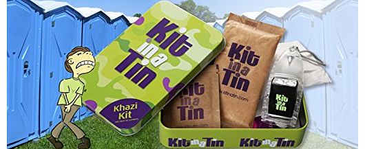 KitinaTin Khazi Kit, Festival/ camping/ toilet survival kit! Great festival kit. Perfect for days out, camping, gigs, outdoor pursuits.