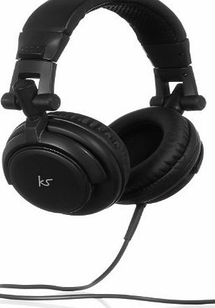 Kitsound DJ Headphones Compact Lightweight Foldable On-Ear Headphones with In-Line Microphone Compatible with iPhone, iPad, Samsung and Android Devices - Black
