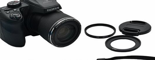 4-Piece Lens Kit for Fujifilm FinePix S8200, S8300, S8400, S8400w, S8500, S9150, S9200, S9250, S9400W, S9450W, S9800, S9900W, SL1000 - includes 58mm Filter Adapter, UV Filter, Lens Cap and L