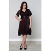 Retro Glam Lace Dress With Red Lining