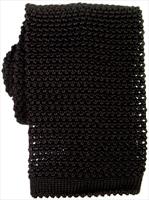 Black Knitted Silk Tie by