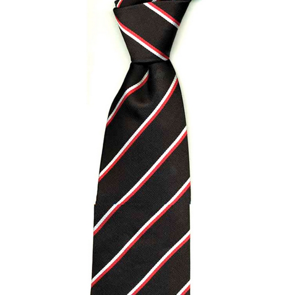 Black/ Red Stripe Skinny Tie by