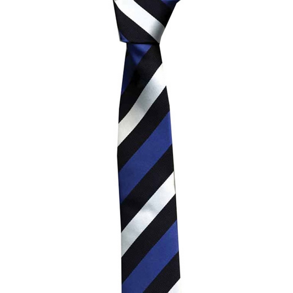 Blue / Black / White Skinny Tie by