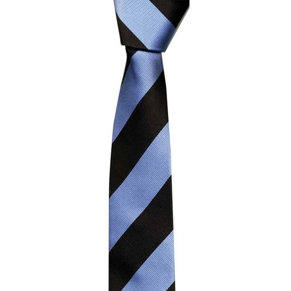 Blue / Black Stripe Skinny Tie by