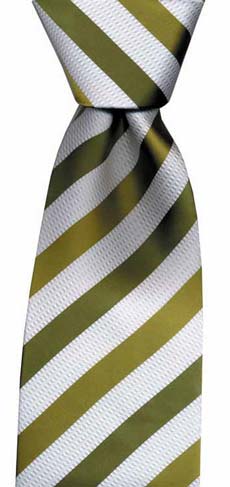 Green Striped Silk Tie by