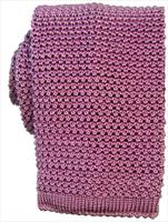 Lilac Knitted Silk Tie by