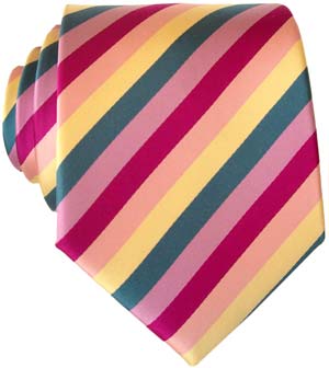 Multi-colour Striped Silk Tie by