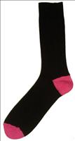 Pink / Black Heel & Toe Socks by