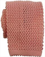 Pink Silk Knitted Tie by