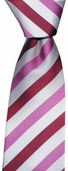 Pink Striped Silk Tie by