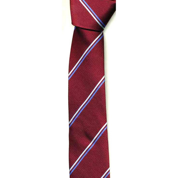 Red/ Blue Stripe Skinny Tie by