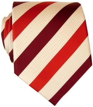 Red Striped Silk Tie by