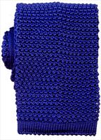 Royal Blue Knitted Silk Tie by