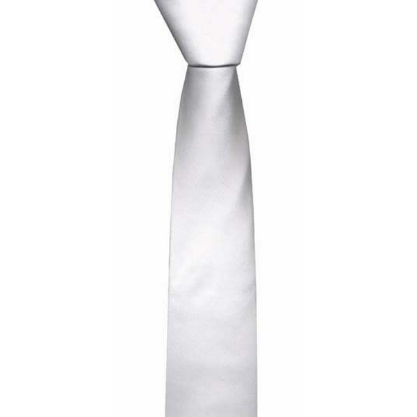 White Skinny Tie by