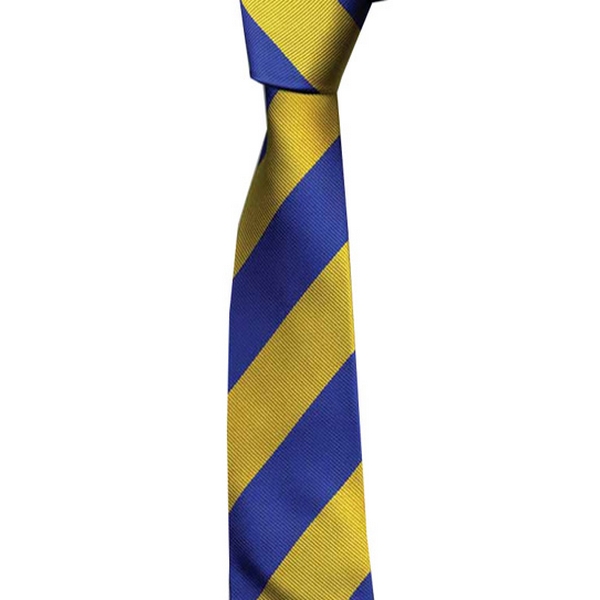 Yellow / Blue Stripe Skinny Tie by