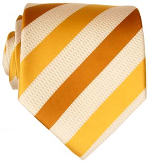 Yellow Striped Silk Tie by