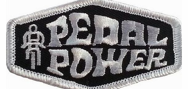 Klicnow Pedal Power Embroidered Patch 7CM x 4.4CM (2 3/4`` X 1-3/4``)
