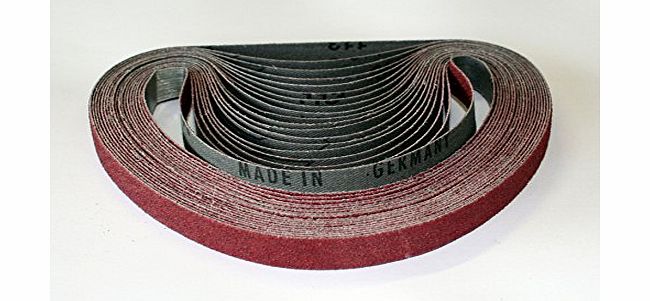 Klingspor 20 x mixed grits 60g 80g 100g 120g aluminium oxide black and decker power file belts, hard wearing long lasting, german quality, fits most models including KA293E, KA292E, KA292, KA290, BD292E, BD290,