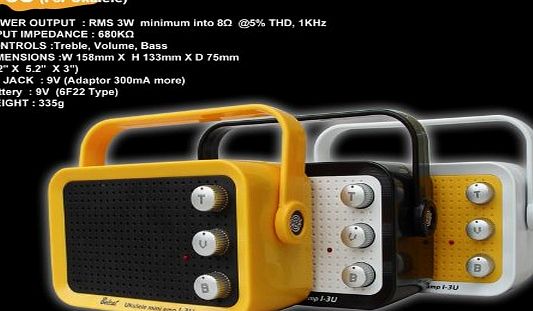 Kmise Belcat Genuine I 3U Mini Amplifier Guitar Amplifier - Yellow and Black Pack of 1