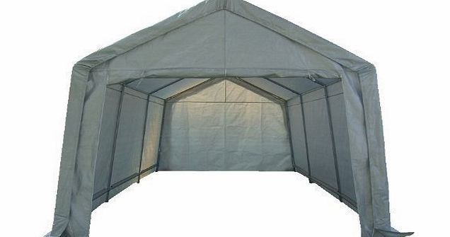 KMS FoxHunter Heavy Duty Waterproof 3m x 6m Carport Party Tent Canopy White 180g Polyster Steel Frame