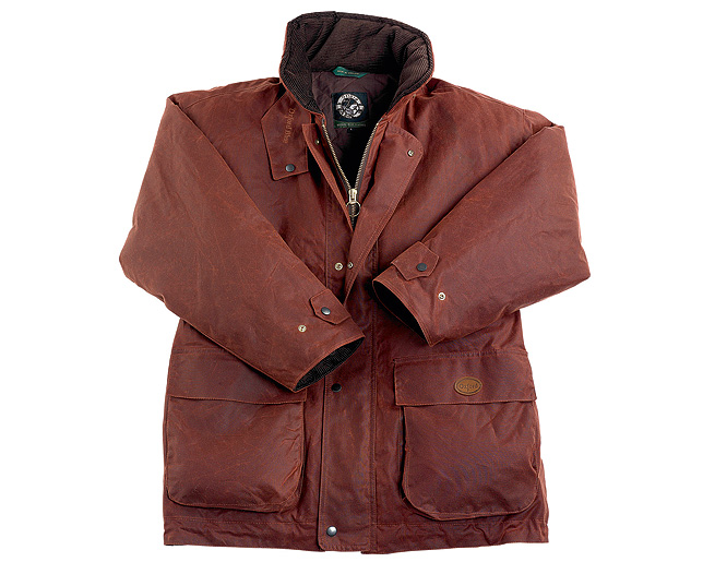 Men` Waxed Jacket - Chestnut - Small (38 inch chest)