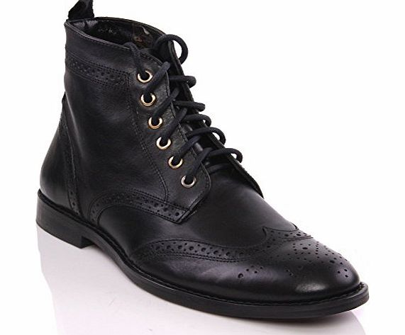 Kobbler Unze Men Formal Brogues Office Lace Up Shoes Black 7 UK