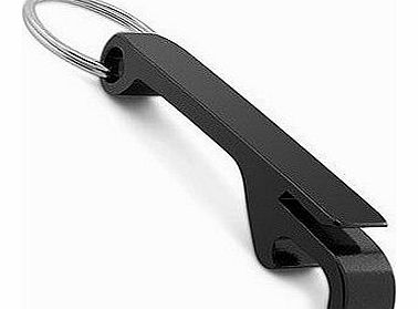 Kobwa TM) Aluminium Alloy Keychain Key Tag Chain Ring Bottle Opener,Black With Keyring