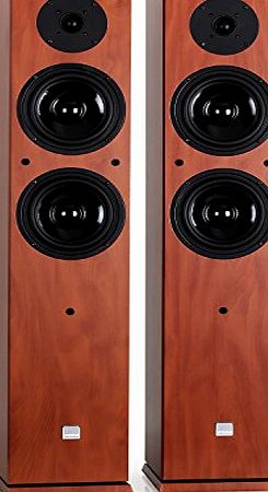 Koda Pair of KODA D65F 2-Way Floorstanding Speakers (Bass Reflex, 240W Max amp; Gold-Plated Contacts) - Wood