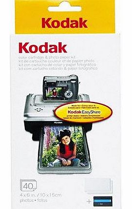 Kodak 10x15 Printer Dock Media (40 Sheets Per Pack)