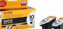 Kodak 10xl Ink Cartridge - Black (Pack of 2)