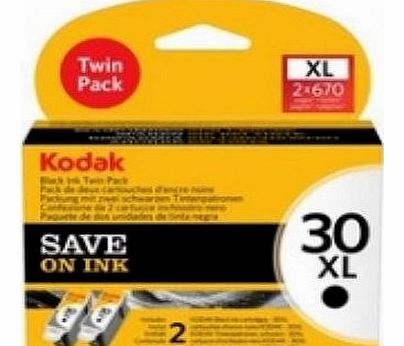 Kodak 30xl Ink Cartridge - Black (Pack of 2)