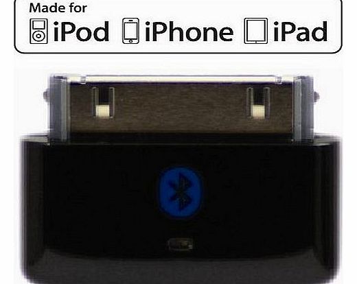i10s (NEW Luxurious Black) Tiny Bluetooth iPod Transmitter for iPod/iPhone/iPad/iTouch with true Apple authentication. Remote controls and local iPod/iPhone/iPad volume control capabilities. Wo