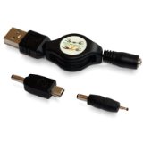 Kolay Retractable USB Charger for New Nokia Phones 6101 N95 8GB 5800