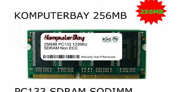 Komputerbay 256MB SDRAM PC100 LAPTOP Memory Module (144-pin SODIMM, 100MHz) Genuine Komputerbay Brand