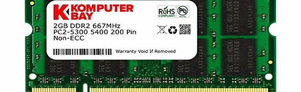 2GB DDR2-667 (PC2-5300) RAM Memory Upgrade for the Panasonic Toughbook 30 Series CF30 (CF-30F5S64AM) (Genuine Komputerbay Brand)