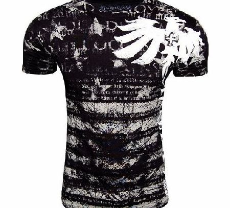 Konflic Nwt Mens Royalty Graphic Designer Mma Muscle T-Shirt, Black, Small