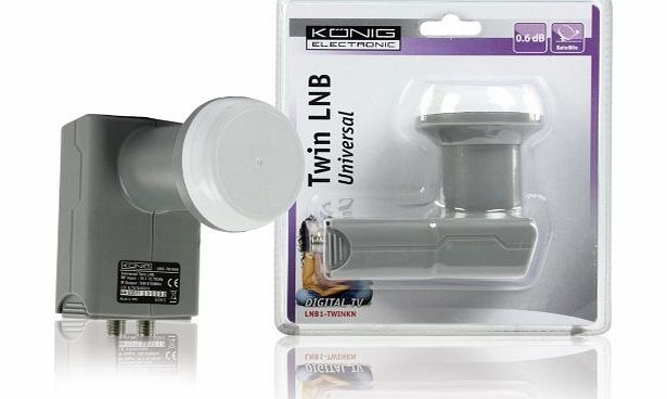 Konig 0.6 DB Twin LNB Low Noise Satellite