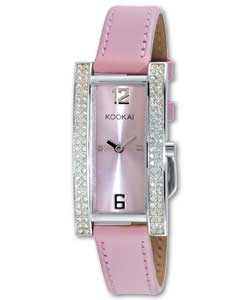 Ladies Watch with Pink Dial and Strap