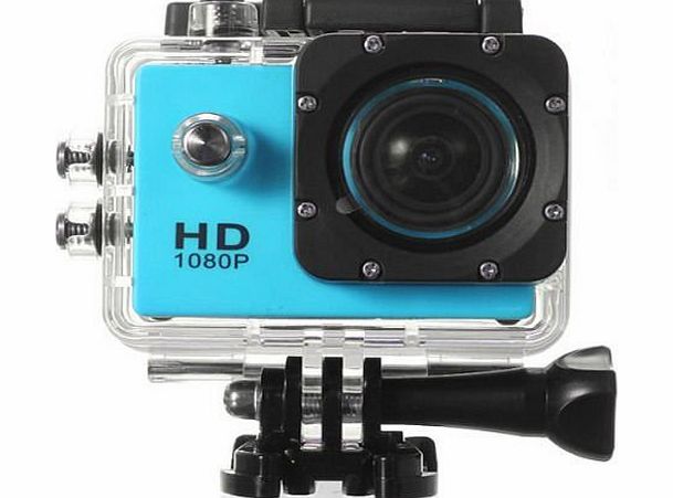 Sports Camcorder, Kool(TM) SJ4000 Blue Underwater Waterproof Camera, Sports Action Bicycle Helmet Car DVR Recorder 12MP HD 1080P Wide-Angle Lens [Comparable to GoPro] + Variety of Stands/Mounts/Casing