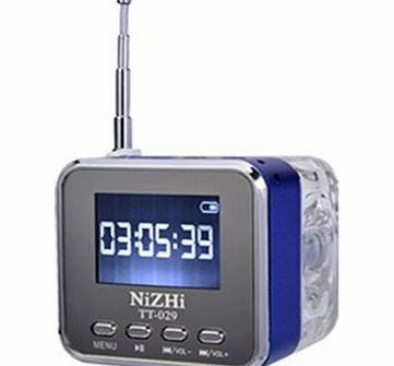 Generic Mini Speaker Fashion Digital Music MP3 Player USB SD/TF Card MP3 Player Portable Multimedia MP3 Speaker Crystal Flashing FM Radio Alarm Clock NiZHi TT029 (Rose)