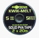 Korda Kwik-Melt Solid PVA Tape 10 and 5mm width