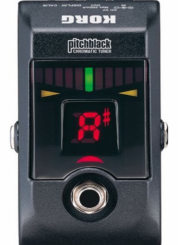 PITCHBLACK Chromatic Guitar and Bass Pedal Tuner - Black