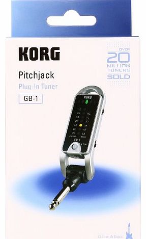 Korg PITCHJACK-BK Plug-In Jack Tuner for Guitar and Bass - Black