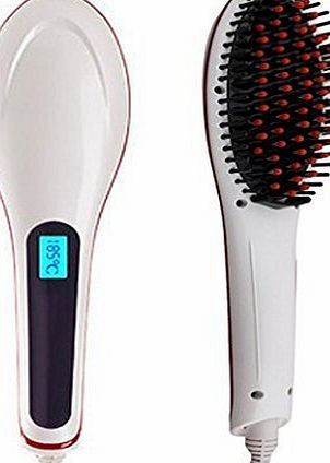 Kosee v2.1 Electric Hair Brush Straightener Heat Detaining Anti Static Paddle Brush for Fast Straightening, Styling (230V-110V)