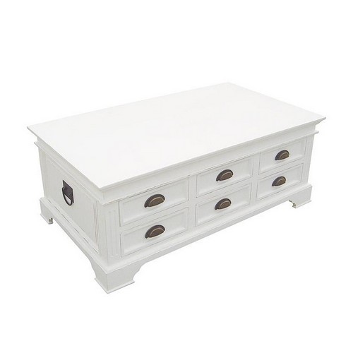 6 Drawer White Coffee Table 916.426
