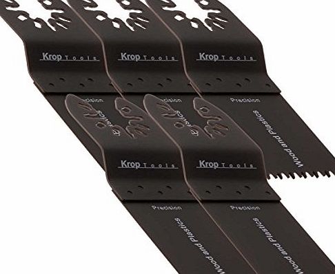 Krop Tools 5 KROP Multi Tool Blades Quick Release 35mm Precision Wood fits DeWalt Black amp; Decker Stanely FatMax.
