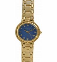 Krug Baumen Ladies Charleston Blue Gold Watch